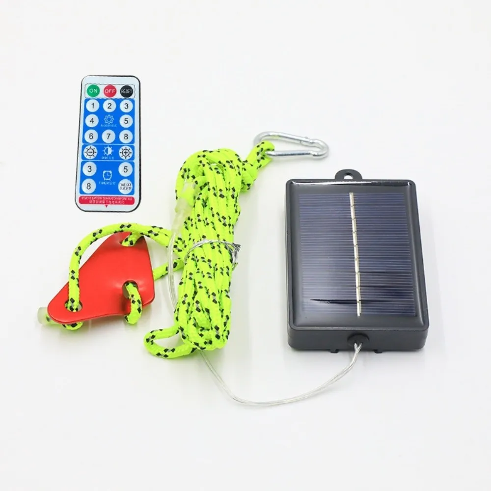 2-In-1 Solar Tent Guy-line Light Windproof Reflective Wind Rope Light Luminous Anti-Trip Safety Rope Light Tent