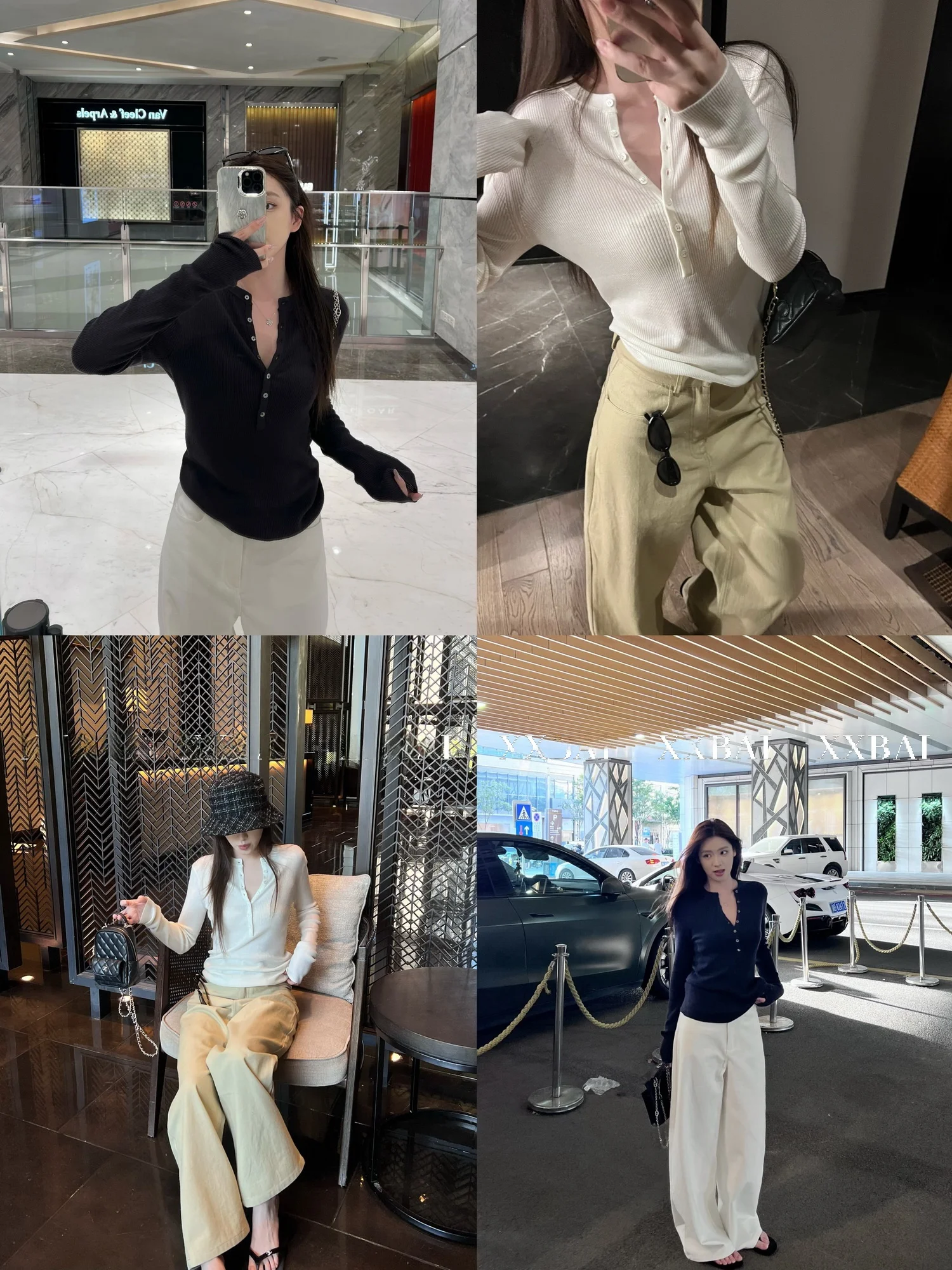 

XXBAI Мягкий вязаный свитер женский Slim Fit Long Sve f с открытым воротником Base irt Casual Sle Pure Color Wool Blend