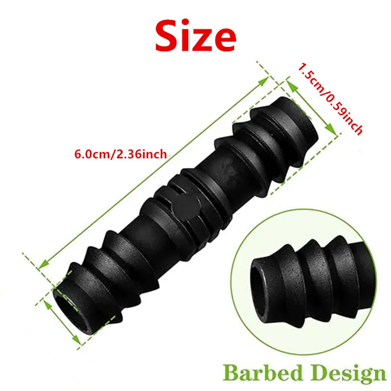 14pc 16mm Drip Irrigation PE Pipe Barb Connector Tee Elbow End Plug 1/2'' Garden Water Hose Repair Extension