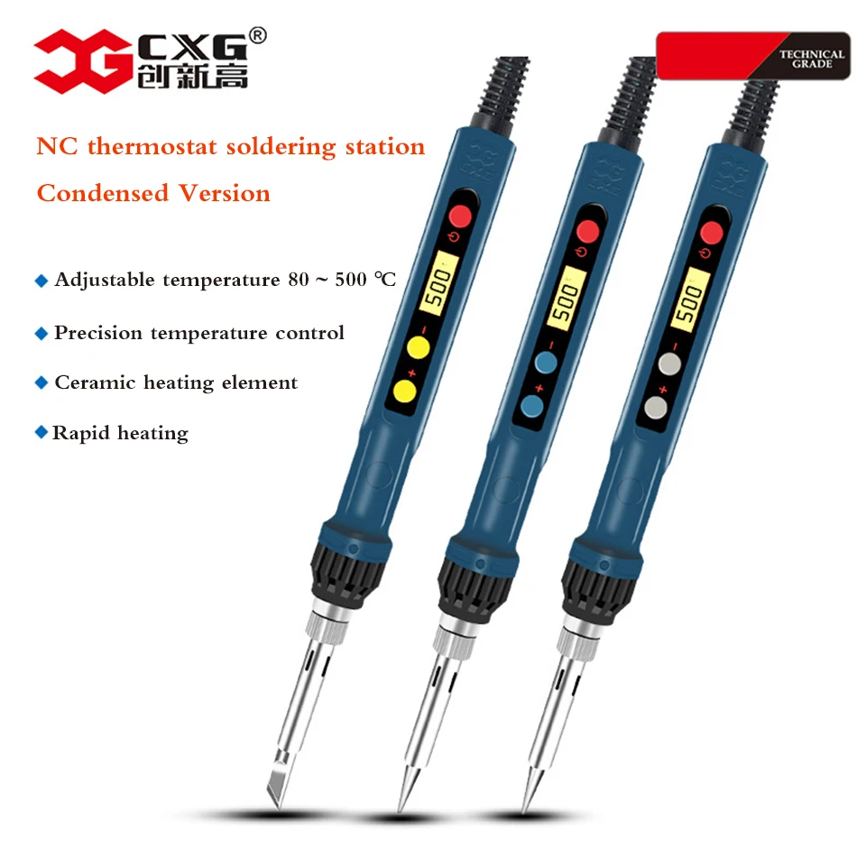 CXG D60W/D90W/D110W CXG 936D Electric Soldering Iron LCD Digital Display Sleep Function Welding Tool Pluggable Heating Element