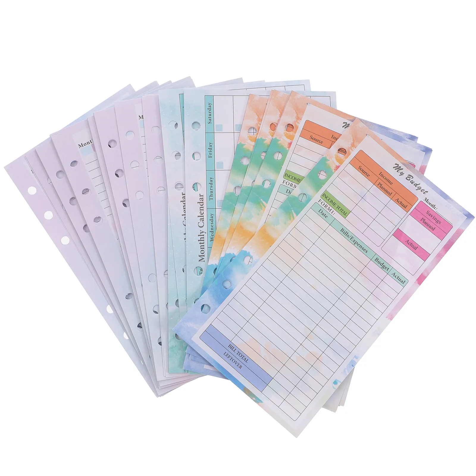 

1 Set Budget Binder Notebook Loose-Leaf Sheets Portable Expense Tracking Notepad for Home Travel Business Trip Money Recording