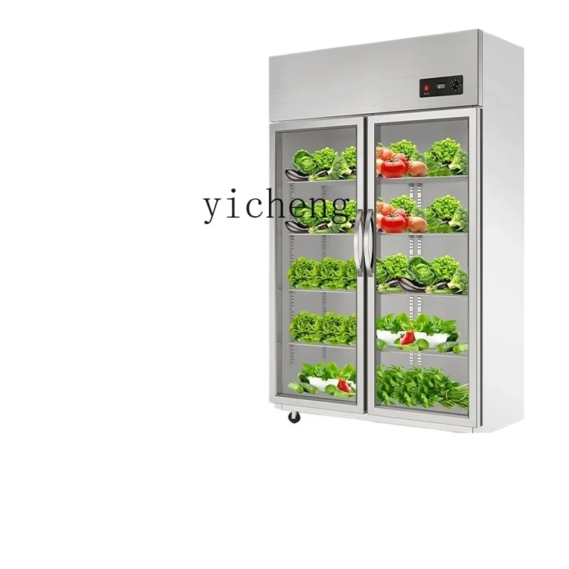 ZZ Fresh-keeping Cabinet Refrigerated Display Cabinet Commercial Beverage Large Capacity Order Cabinet