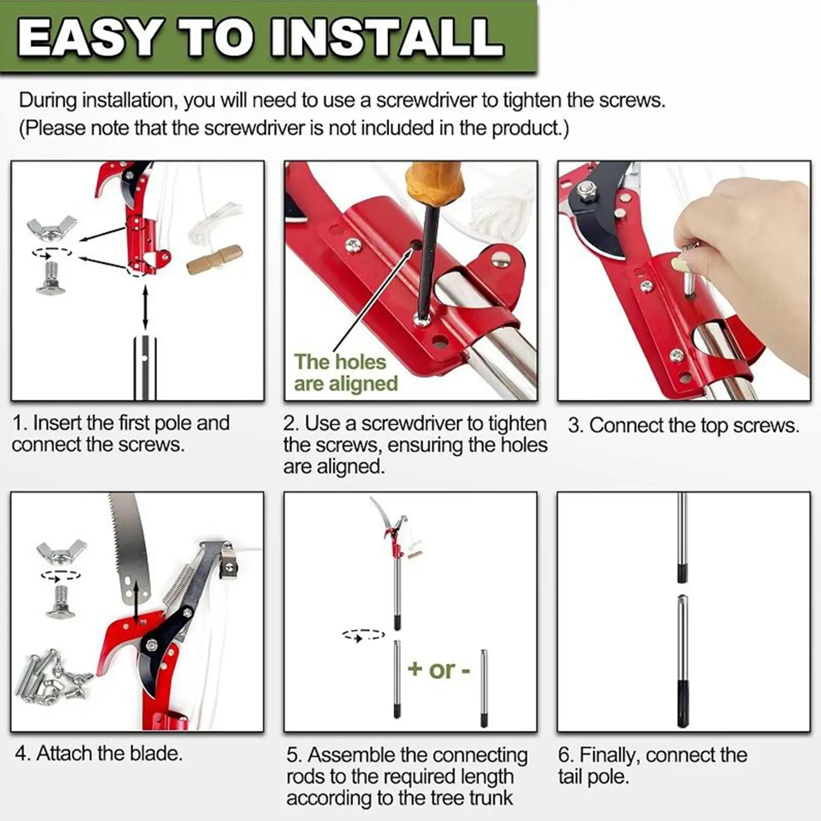 Manual Pole Pruner Lightweight Telescoping Extendable Tree Pruner For Backyard Orchards Flowers Vineyards Large Farmlands