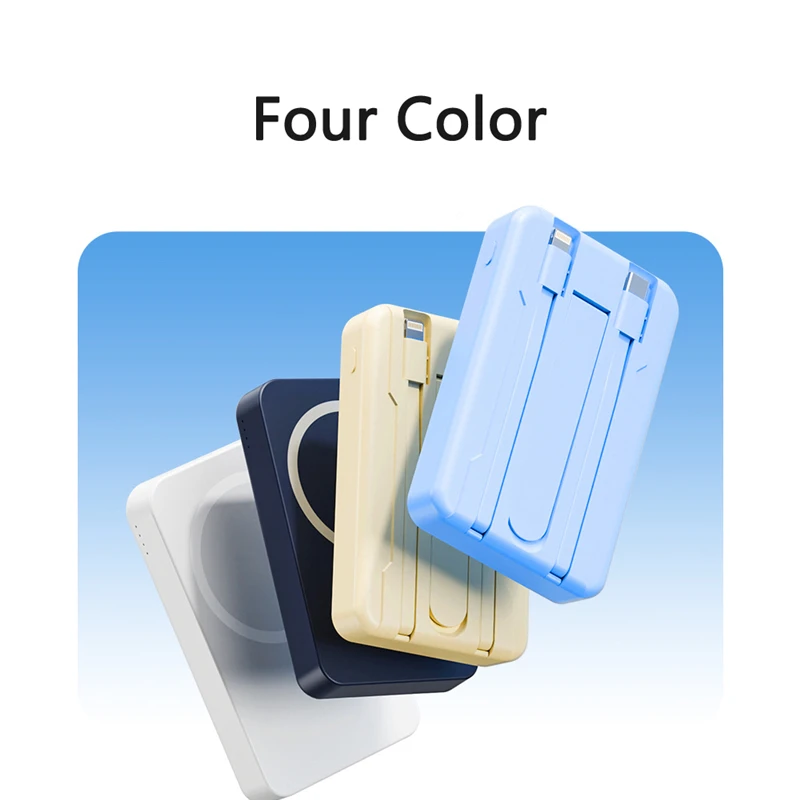 Fast Charging Magnetic Wireless Charger Power Bank Macsafe Charger External Battery for iPhone 15 Samsung Mobile Phone 10000mAh