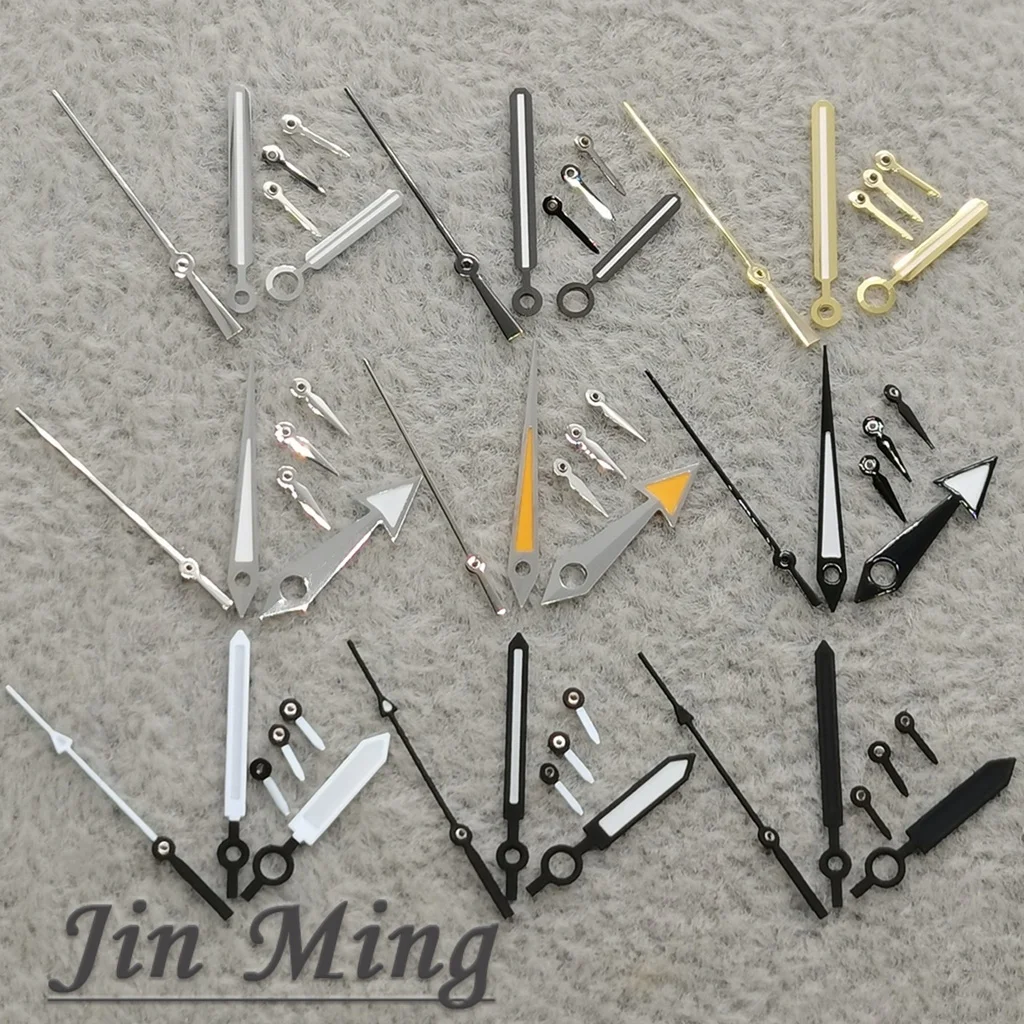Luminous VK63 Watch Hands Set of 6 Pins White Black Silver Gold Green Pointers for VK63 VK63A Quartz Movement High Quality