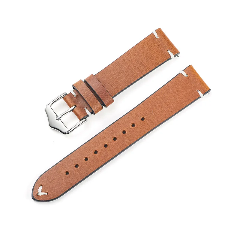 18mm 20mm 22mm Retro Oil Wax Colored Cowhide Strap Smart watch Bracelet Watch Accessories watchbands UTHAI M49