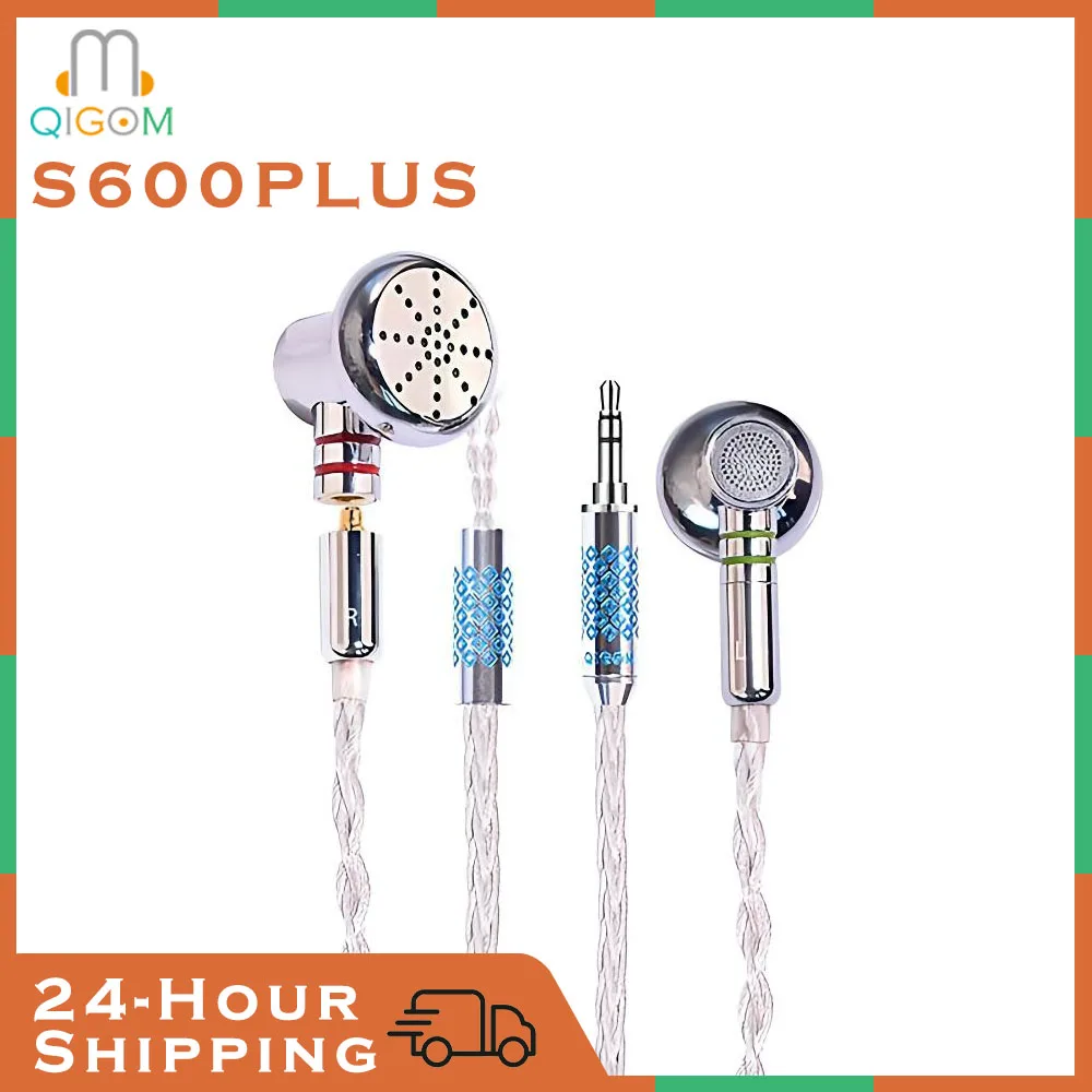 

QIGOM Earphone HIFI 600Ω High Resistance, Detachable MMCX Wire, Metal Headset Head, Low Frequency, Super Loud Field S600Plus