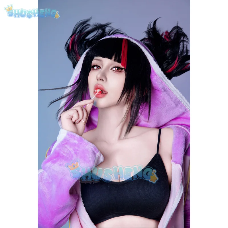 Spiel Street Fighter 6 Han Juri Cosplay Kostüm niedlich und gut aussehend Männer und Frauen Uniform Set für Halloween-Party