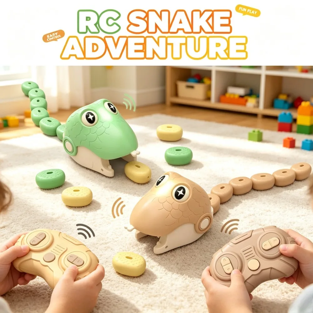 Magnetic RC Snake Car Toy Interactive Rechargeable Greedy Snake Car Duel Parent Interactive Battle Desktop Game Christmas Gift