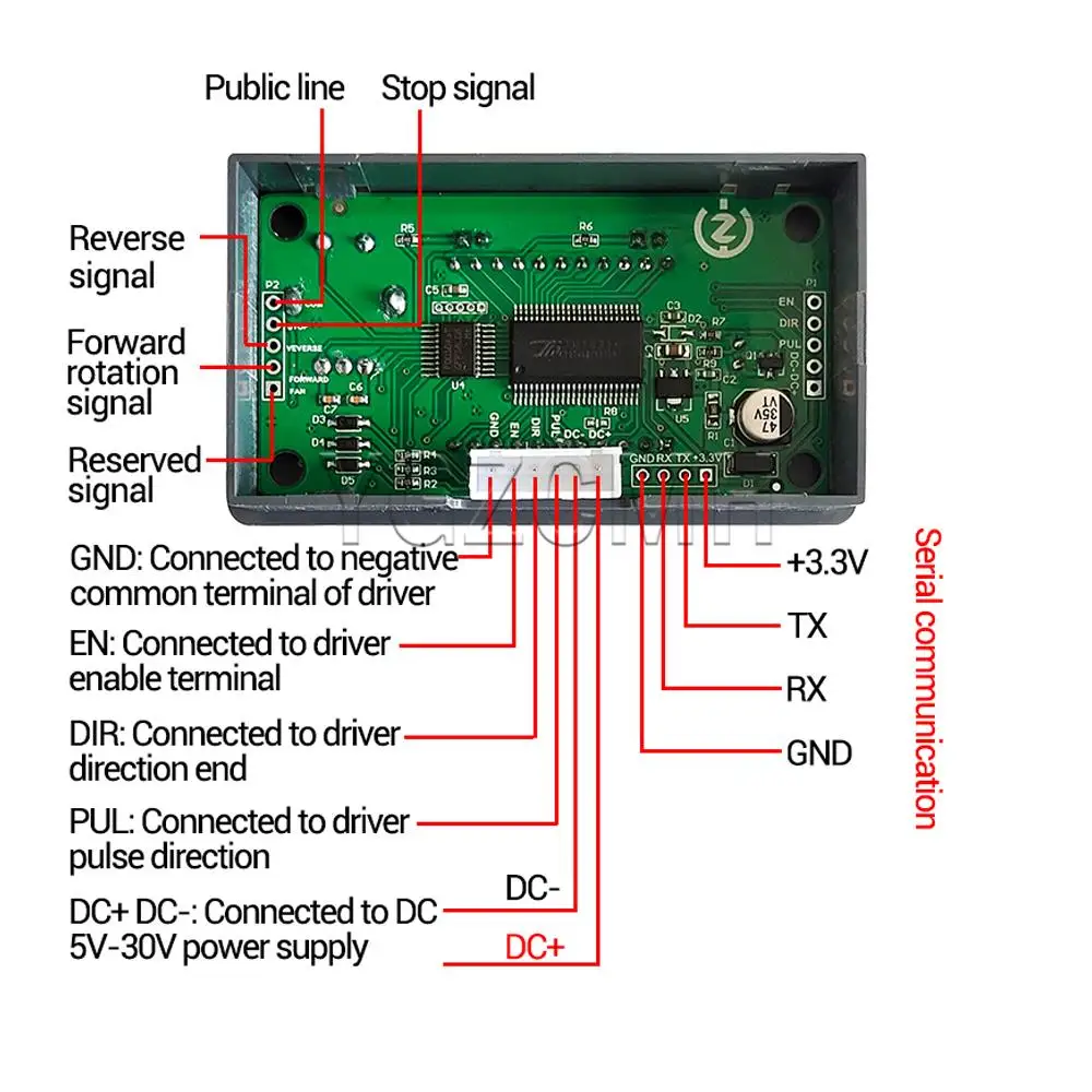 SMC01 42 57 Stepper Motor Controller Positive Reverse Rotation Angle Pulse Speed Control Board PLC Serial Communication