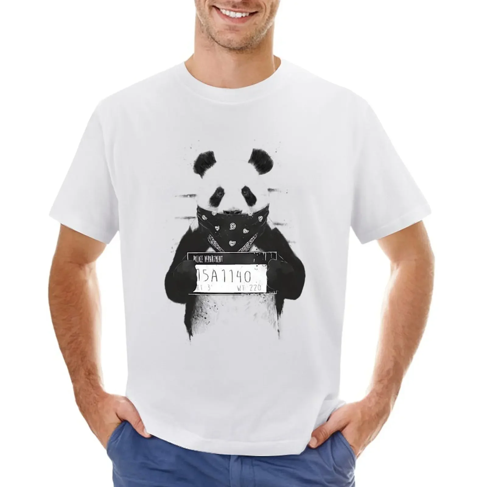 

bad panda balazs solti transparent T-shirt oversizeds plus sizes vintage t shirts for men cotton