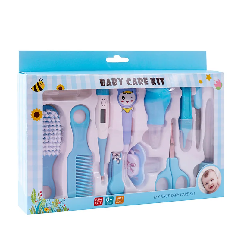 12 Piece Baby Care Set, Baby Medication Care Set, Baby Comb, Brush, Nail Clipper Set, Food Grade Safe, Non-toxic, Easy to Clean