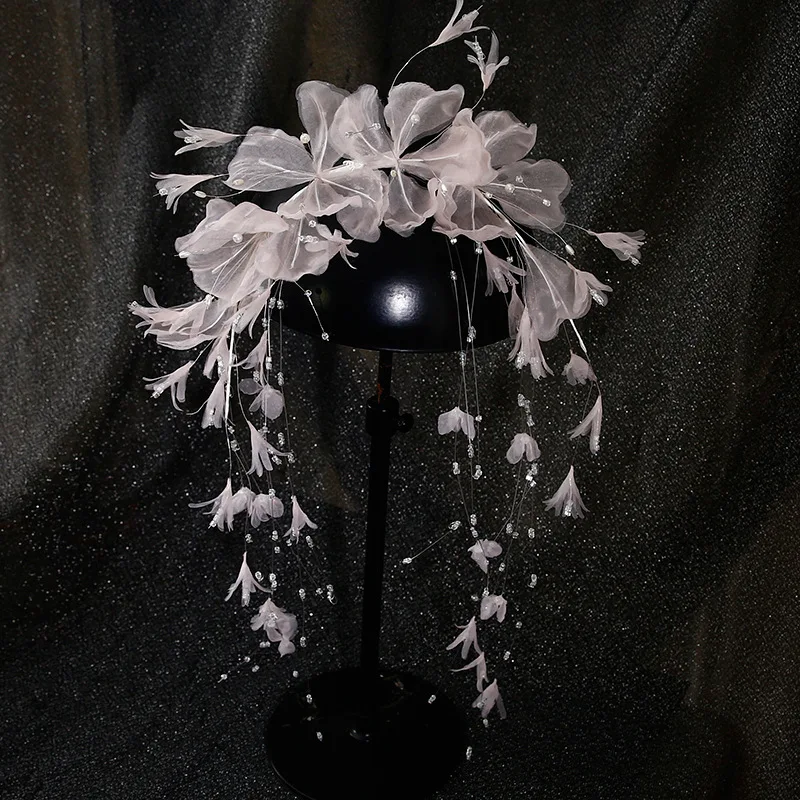

bride flower hairpin Korean temperament retro simple fringed hair accessories romantic personality wedding accessories