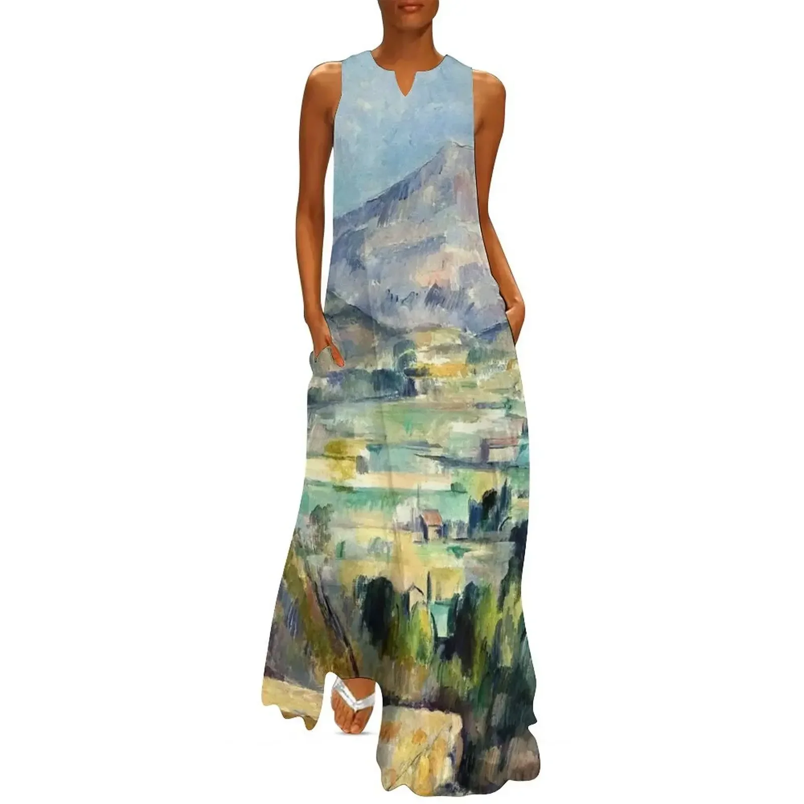 

1890 - Paul Cezanne - Montagne Saint-Victoire Long Dress Woman dresses sexy short dresses daring Dress