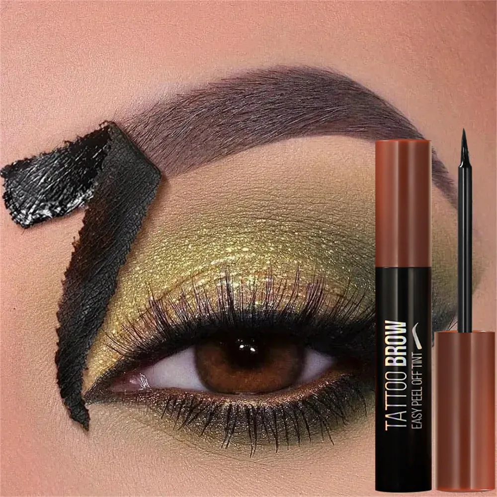 ティアアウェイアイブロウティントクリーム、にじみにくい、長持ち、完璧なフォーミュラ、簡単にブラシで塗布できる、にじみにくいアイブロウティント