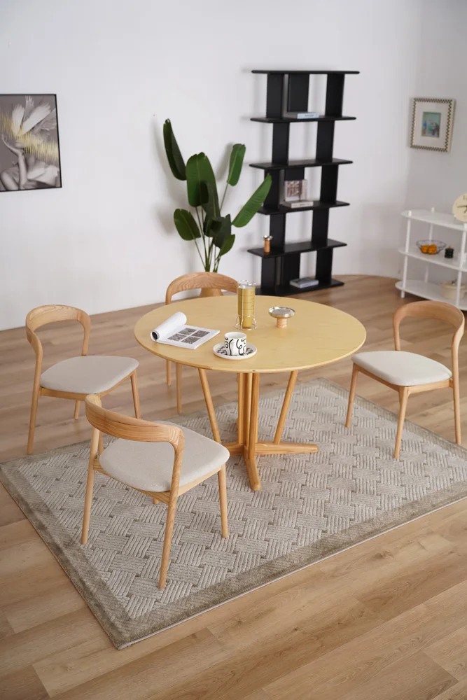 Furniture Modern Luxury Nordic Wind Board Wooded Combination Table Hote Dining Room Cafe Shop Table