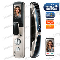 Tuya WiFi Smart Lock Automatic  3d Face Recognition Biometric Fingerprint Lock Video Surveillance Camera Door Lock