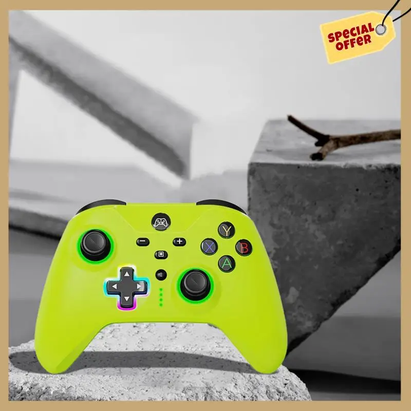 

2.4G Wireless Gaming Controller With LED Flashing Light Macro Functions Fit For White