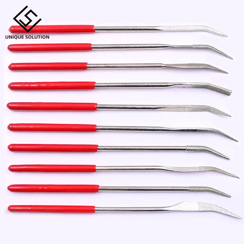 10Pcs 160mm Diamond Needle File Set For Metal Glass Jade Ceramic Carving Craft Files Tool Set Hand Tools