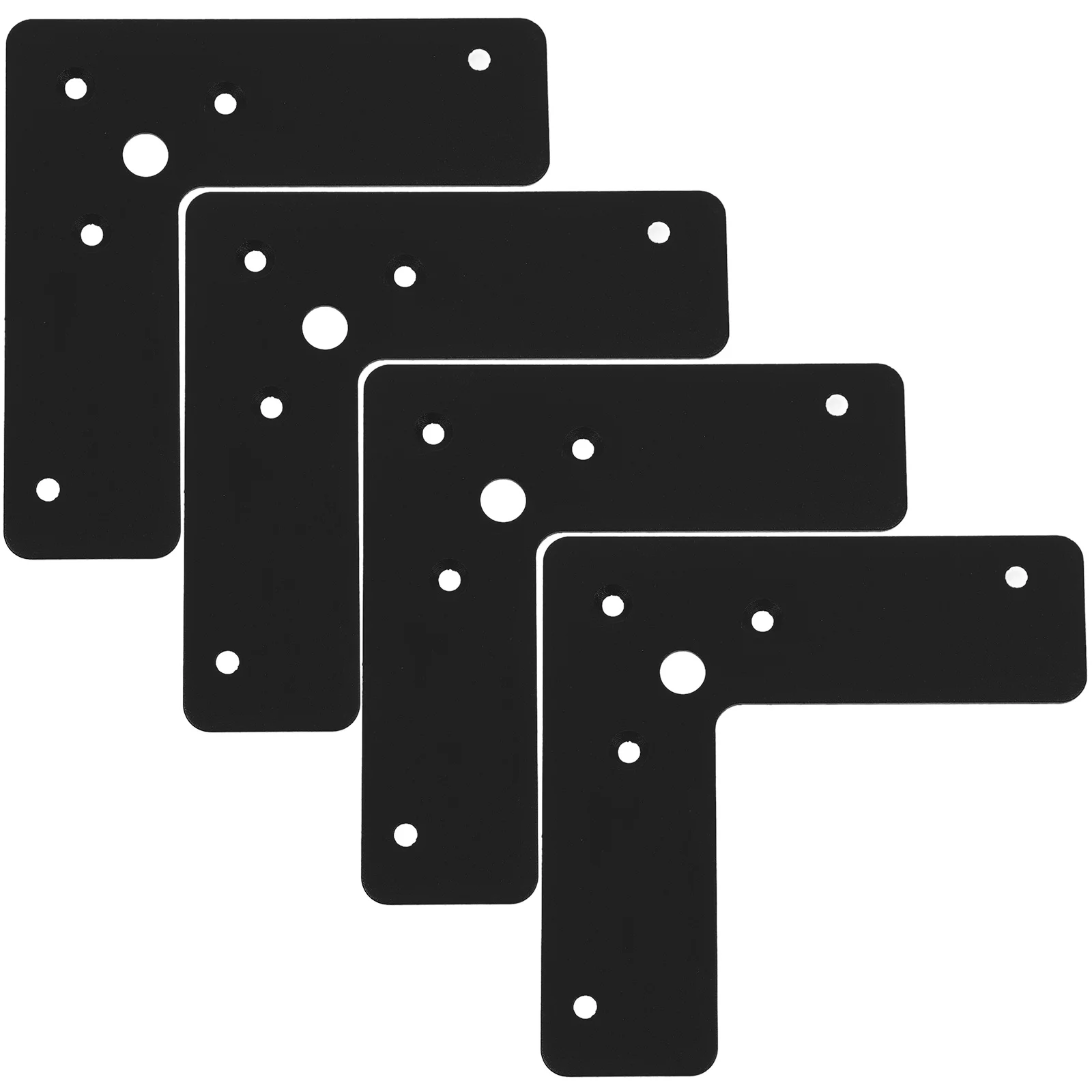 4 قطعة L نوع قوس الزاوية 2 مللي متر سميكة الثقيلة الفولاذ المقاوم للصدأ شقة ركيزة زاوية لدعم خزانة الخشب خزانة الملابس #5