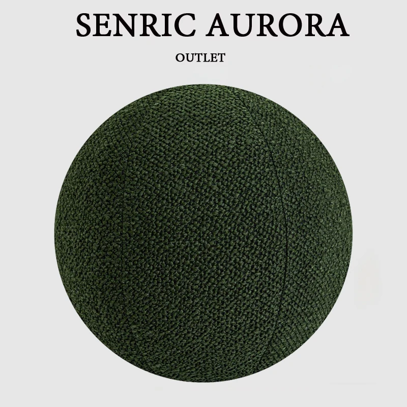 Design Luxury Cushion Diameter 30cm Round Ball-shaped Throw Pillow Decorative Green Beige Cushion For Home Hotel Bed Sofa