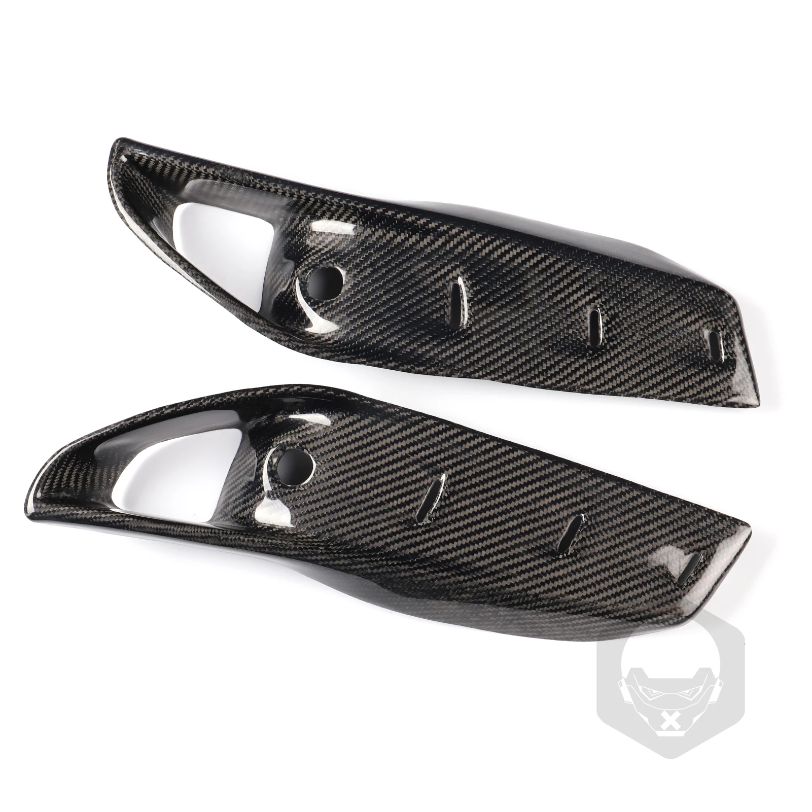 For BMW X5M F85 X6M F86 2014-2018 carbon fiber front bumper air vent cover trim Foglamp mesh grill Car accessories Sticker