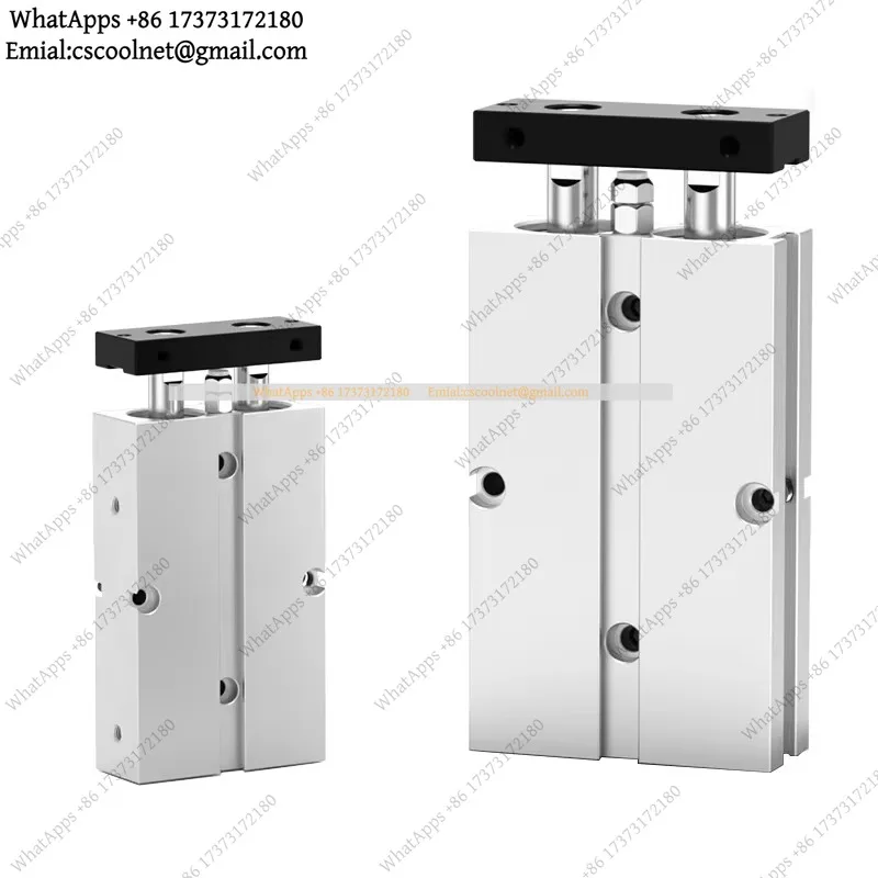 TN Pneumatic Cylinder Double Twin-Rod Air Cylinder 10 16 20 25 32mm Aluminum Alloy Stroke 30 40 50 60 80 100mm With Magnetic
