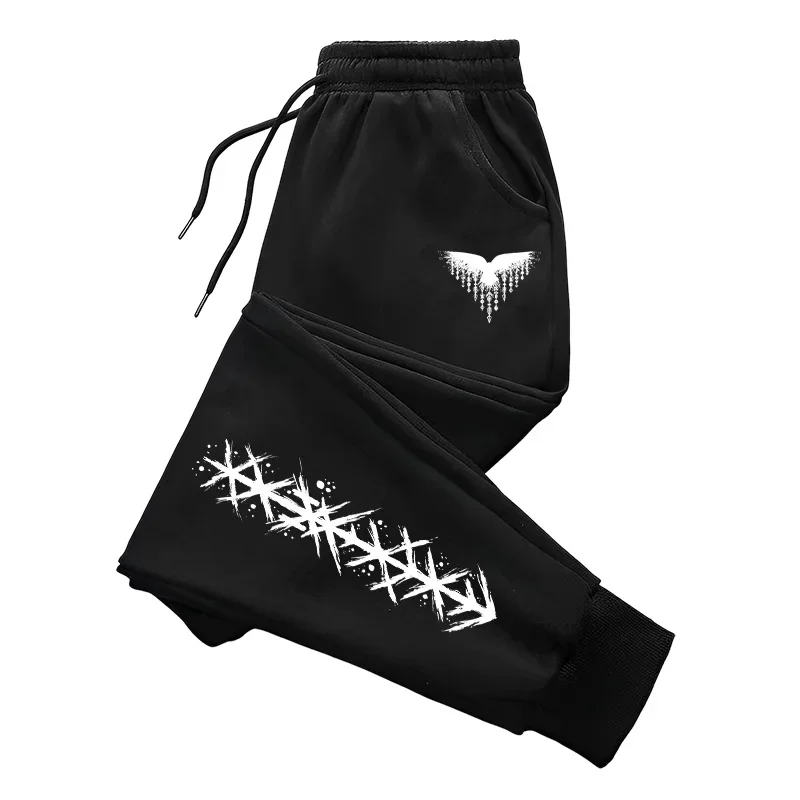 

Jogging Sports Pants for Men Daily Sweatpants Hot Sales Casual Versatile 2025 Viking Raven Print Fall Winter Men's Trousers
