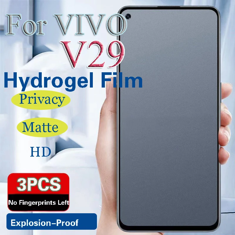 Защитная пленка для экрана V29Lite для VIVO V29 Lite, матовая гидрогелевая пленка V29e, полное покрытие, мягкий HD, анти-подглядывающий синий свет