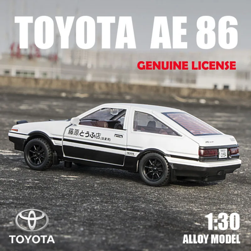 Diecast 1/32 Initial D Toyota AE86 Alloy Model Collection Miniature Voiture Children Boy Toy Vehicle Birthday Gift Home Decor