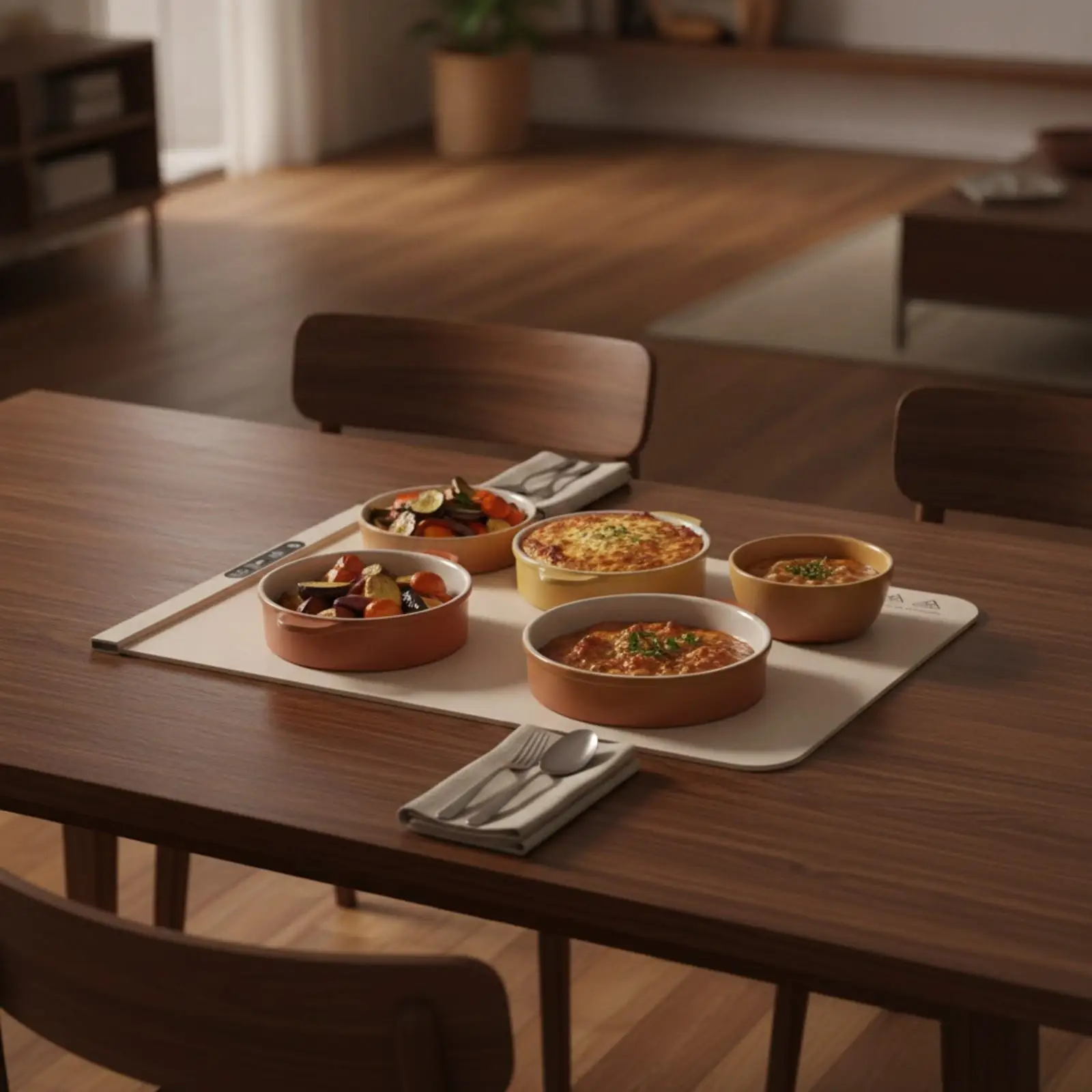 Space-Saving Electric Food Warming Board | Quick Heating Wire Construction, Compact Low-Profile Design, Silicone Warming Mat,