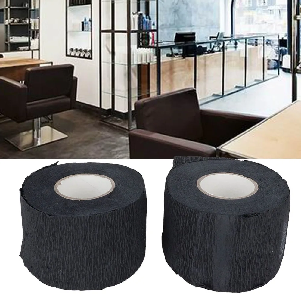 2PCS Black Color Disposable Neck Strips Professional Grade Flexible Paper Neck Paper Stretchy Material Disposable Design