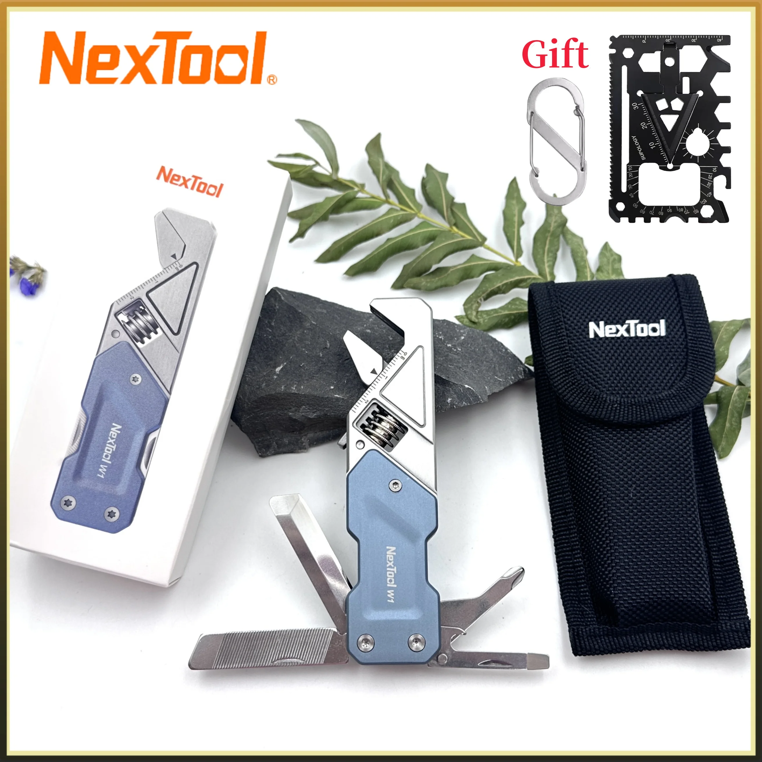 

NexTool W1 6-в-1 Регулируемый гаечный ключ EDC Мультитул Портативный складной нож Отвертка Многофункциональные многофункциональные инструменты Бытовой ремонт