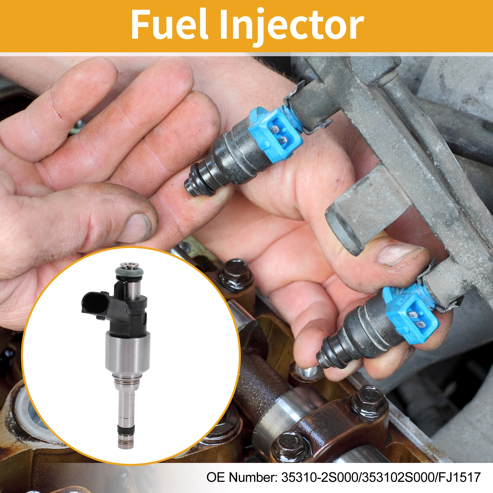 

UXCELL 1 Pcs No.35310-2S000 Fuel Injector for Hyundai Santa Fe SE, SEL, XRT 2.5L