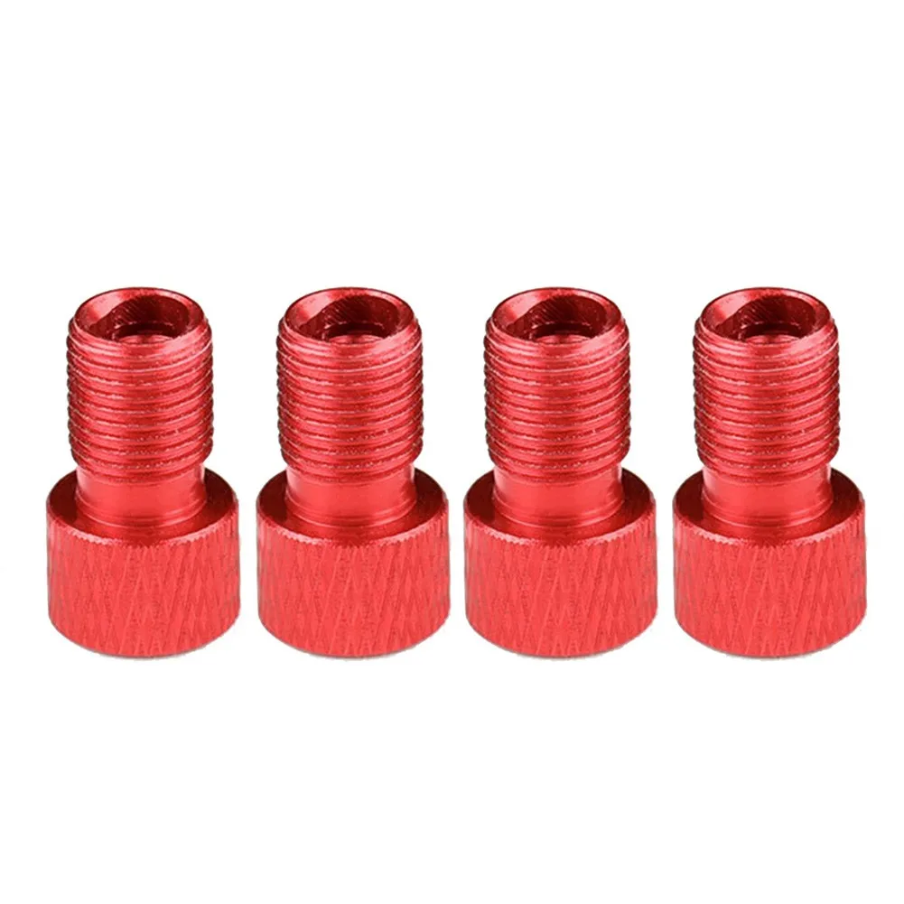 4Pcs High Quality Bicycle Valve Adapter Aluminum Alloy Cycling Bike Valve Adapter SV DV BV To Car Valve Dunlop Valve AV KFZ