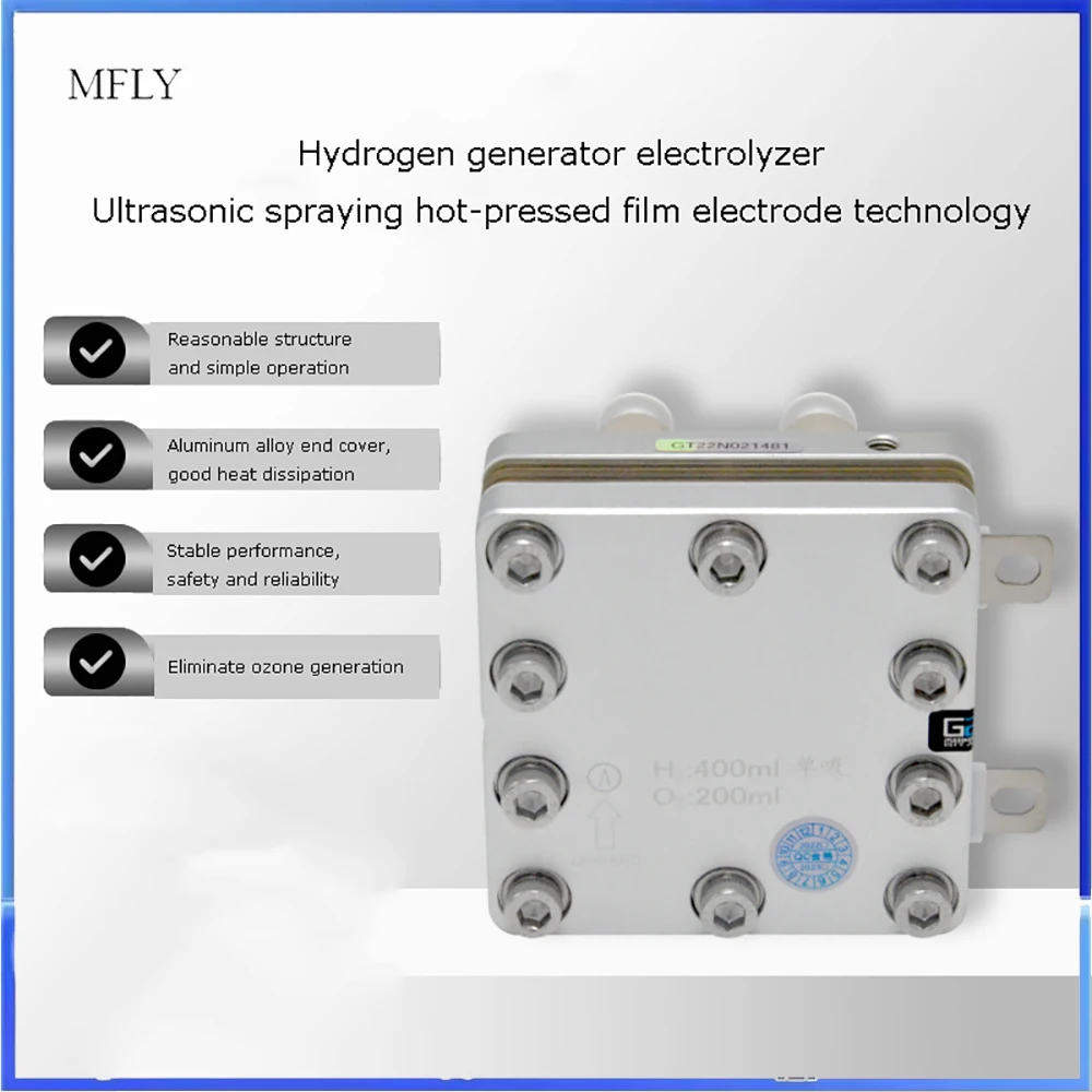 PEM Proton Film for Electric Rich Hydrogen Water Machine GT-A400D-2200 Electrolytic Cell Module Hydrogen Generator 400ML/MIN