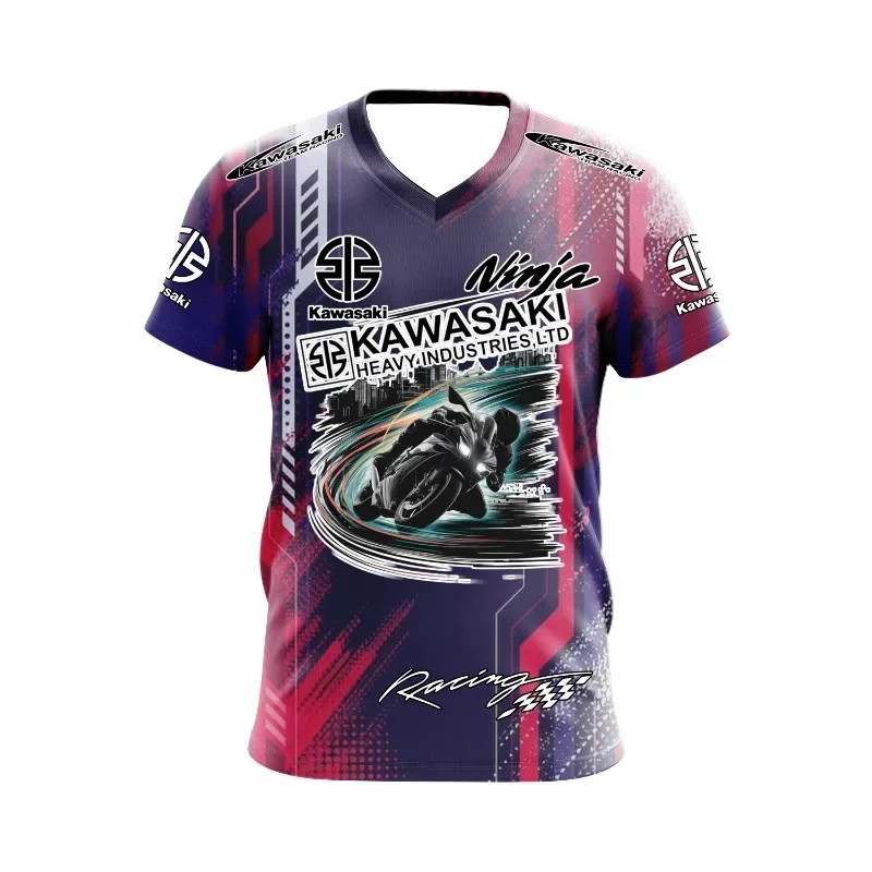 2025 كاواساكي دراجة نارية شعار Z الرجال الصيف التجفيف السريع امتصاص العرق تي شيرت ، النشاط في الهواء الطلق تي شيرت ، الشارع عادية #3