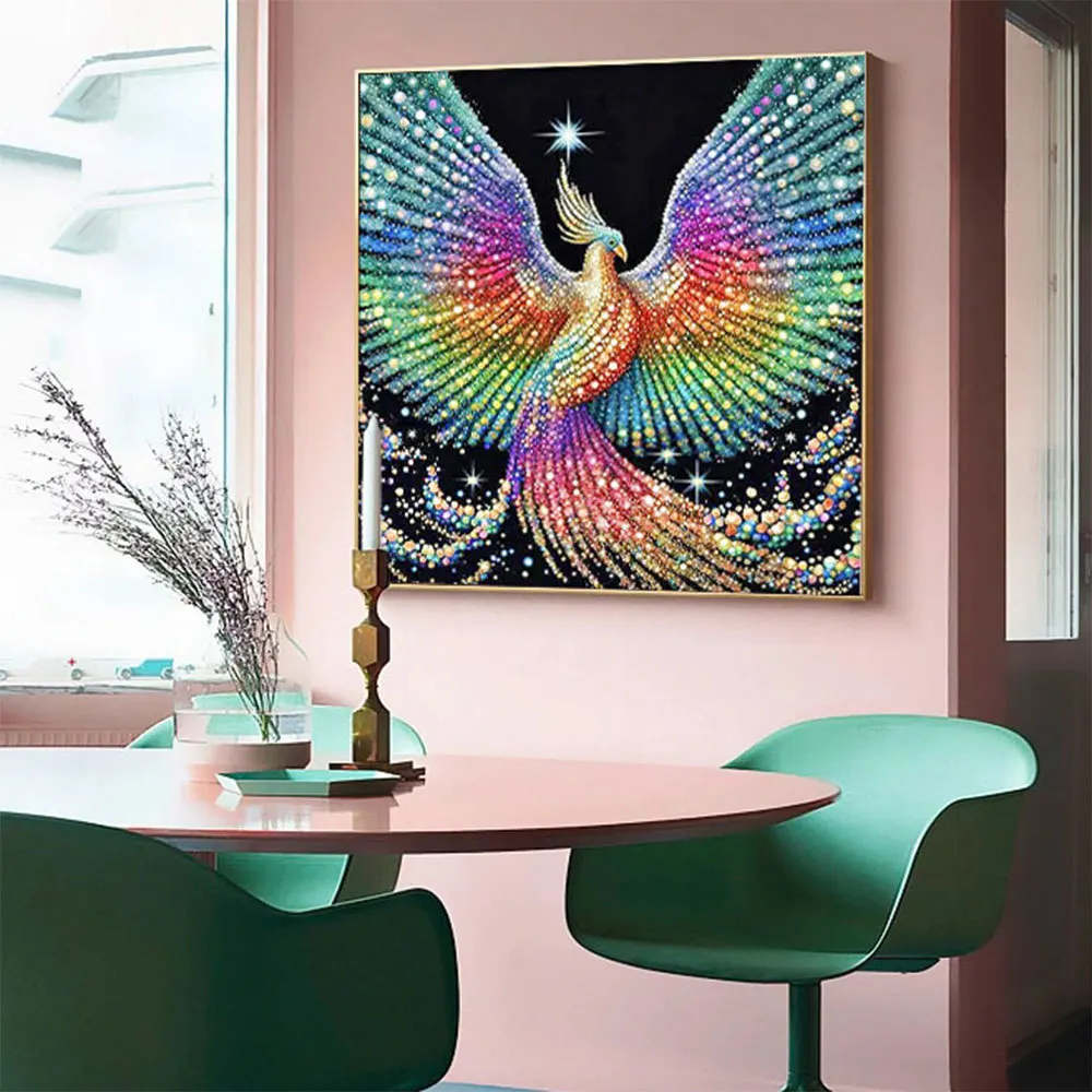 HUACAN 5D DIY Full AB Diamond Embroidery Animal Mosaic Peacock Painting Kit Creative Hobbies Decoration Living Room