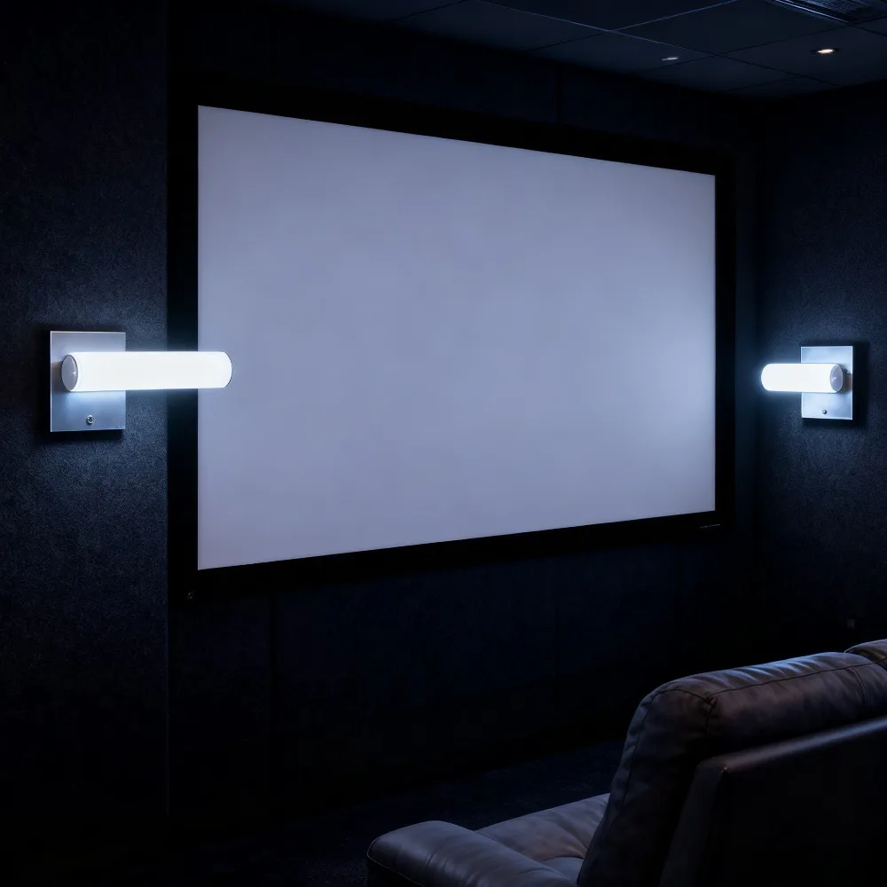 ไฟติดผนัง JOYINLED 1/2 ชิ้น รุ่นโมเดิร์น สีเงิน 22 วัตต์ 55 ซม. กันน้ำ แสงสีขาวโทนเย็น สำหรับห้องน้ำ ห้องทำงาน ข้างเตียง ระเบียง