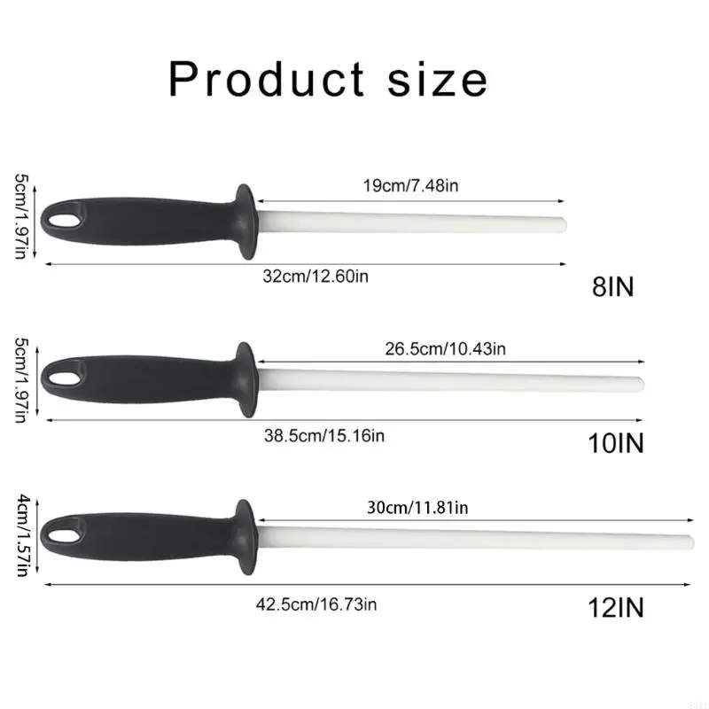 831f Profissional Cutter Sharpner Rod Cozinha Cutter Sharping Haste Cerâmica Haste