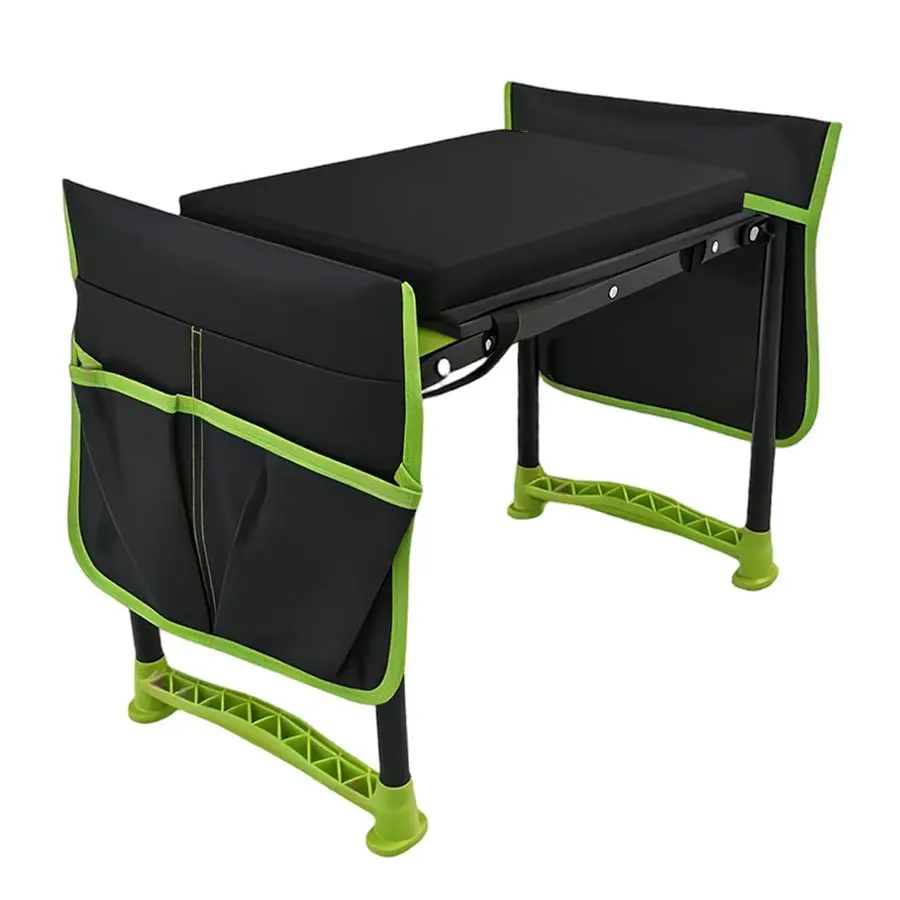 

Садовый стул-скамья с подставкой для колен, усиленный, со съемной подушкой для колен 11 дюймов, складной, с 2 садовыми инструментами