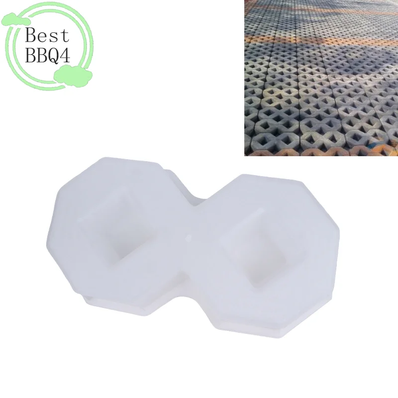 (BBQ4)Home Garden Courtyard DIY Path Maker Plastic Brick Mold Paving Mould Carving Stone Path Paving Road Walk Maker Mold