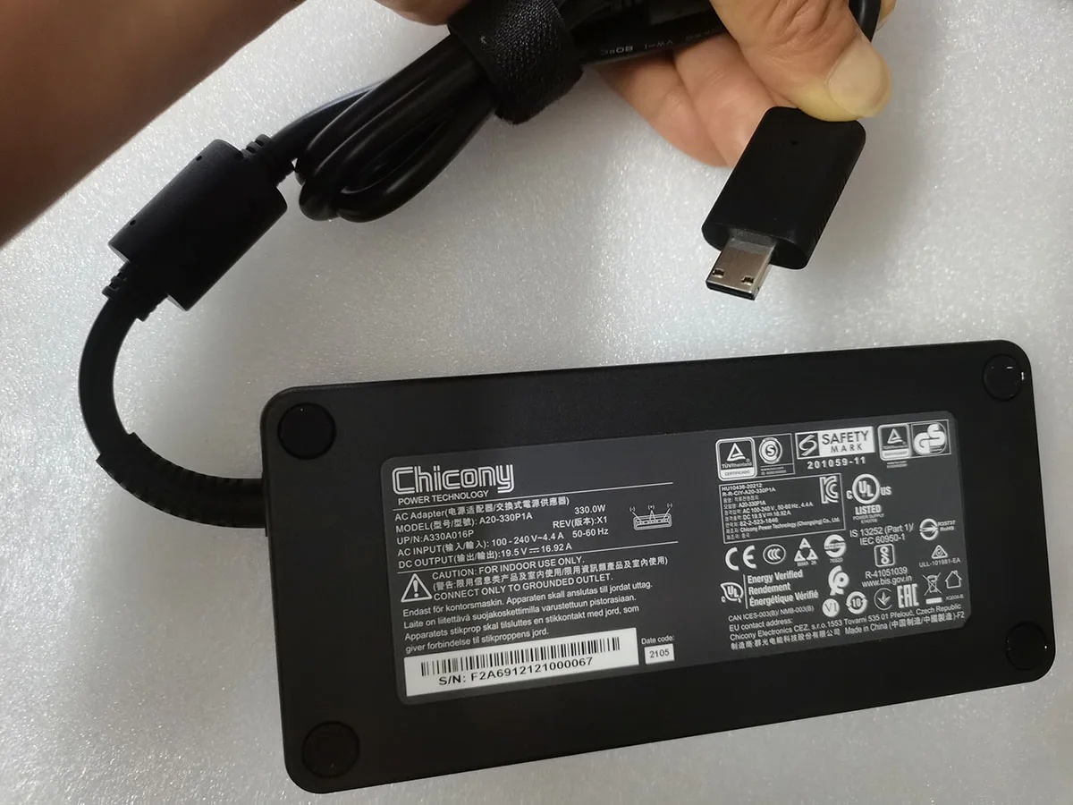 For Chicony 19.5V 16.92A 330W Genuine AC Adapter Charger For MSI Titan GT77 12UHS 12UGS A20-330P1A  A330A016P