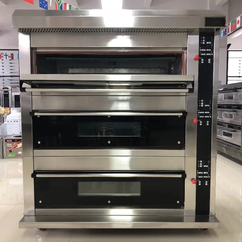Commercial Deck Oven Bakery Deck Oven Stone Hearth Gas Fired Multi-deck Baking Machine for Bread Artisan Bakery Custom