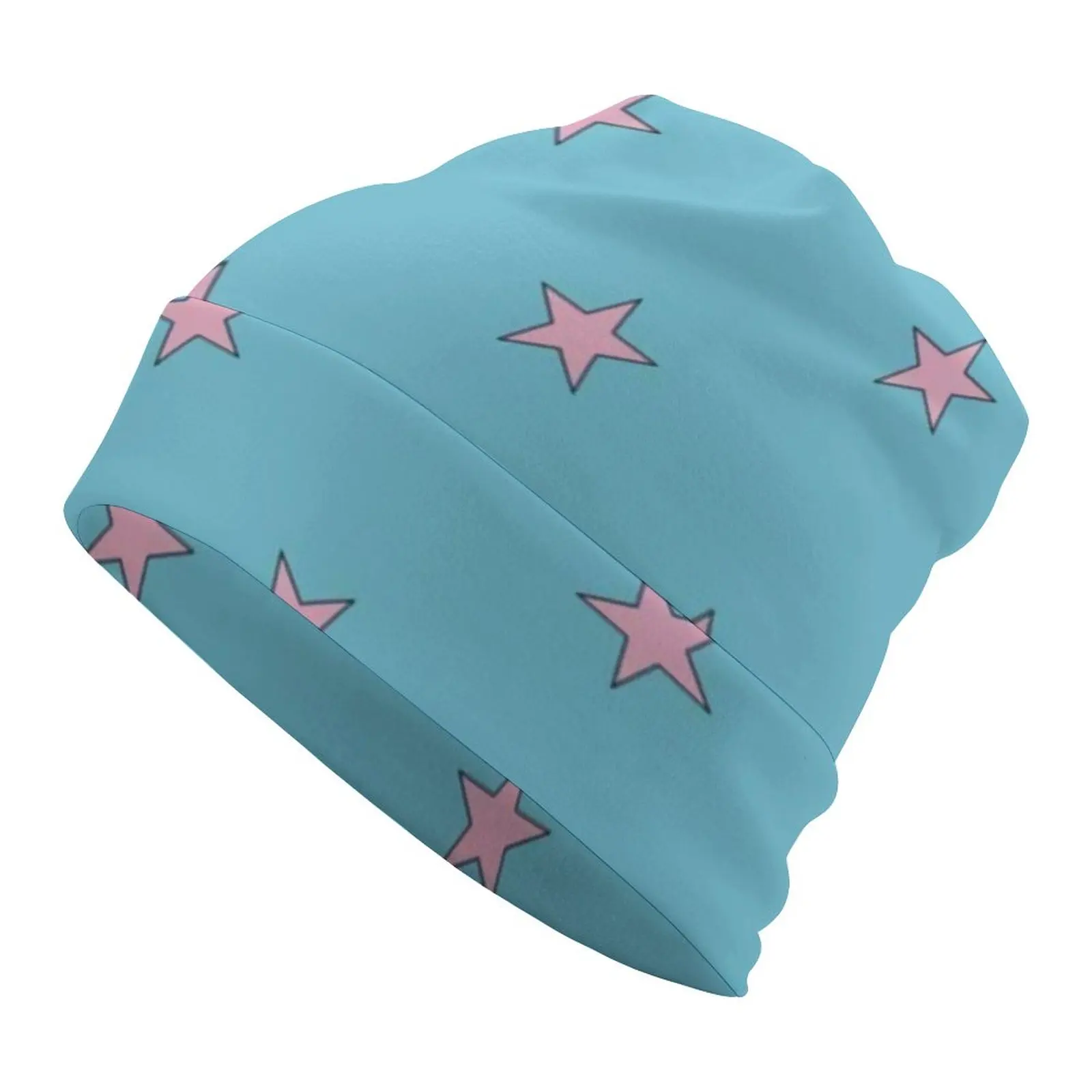 Johnny Joestar Pink Stars Bonnet Hats Jojos Bizzare Adventures Beanie Hats Knitted Hat Winter Fashion Adult Kpop Warm Soft Caps