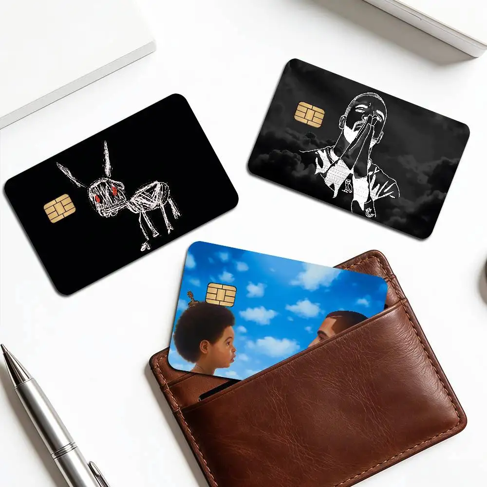 Rapper D-Drake Cartoon Credit Card Skin Stickers for Bank Card Bus Metro Card Sticker Waterproof Women Gift