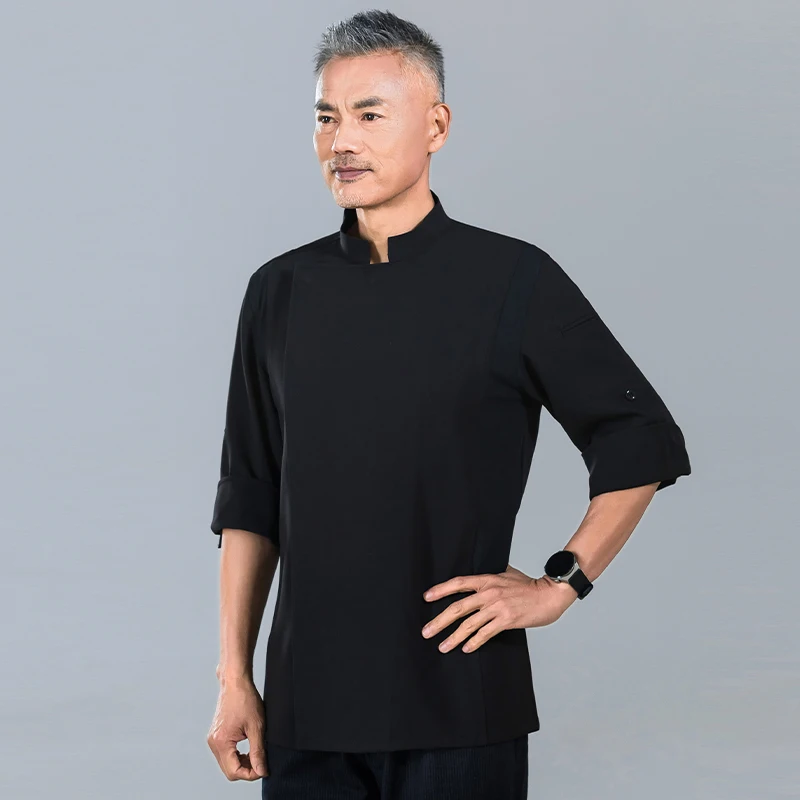 Летняя униформа шеф-повара для ресторана, кухонный Топ для приготовления пищи, рубашка для приготовления пищи, куртка, кухонные комбинезоны, искусственная одежда для пекарни