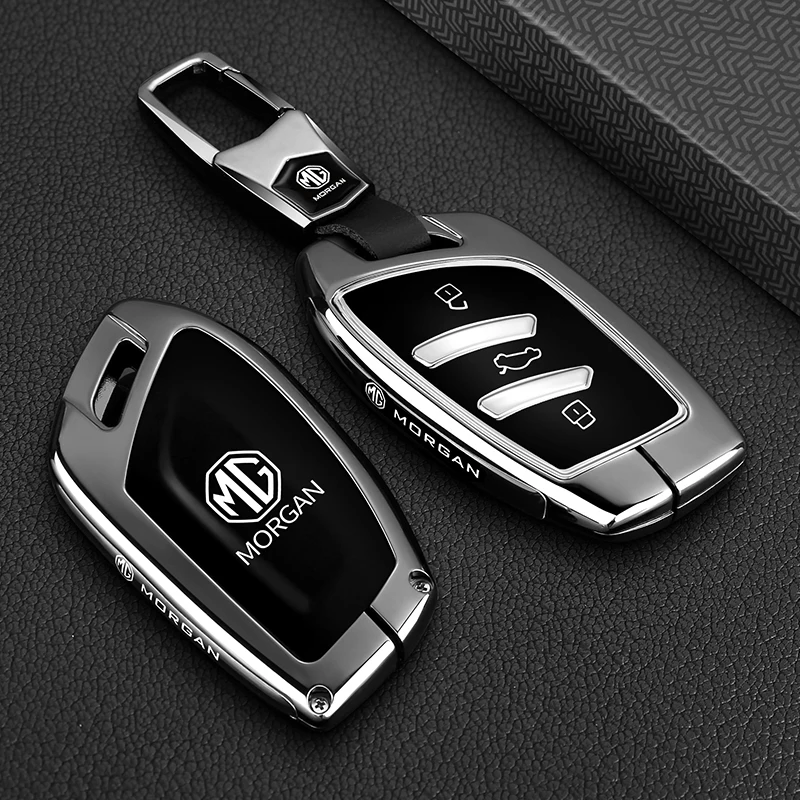 Premium Zinc Alloy Key Fob Protector for MG ZS MG4 MG HS MG5 MG Marvel R MG RX8, Full Coverage Remote Key Shell Car Accessories