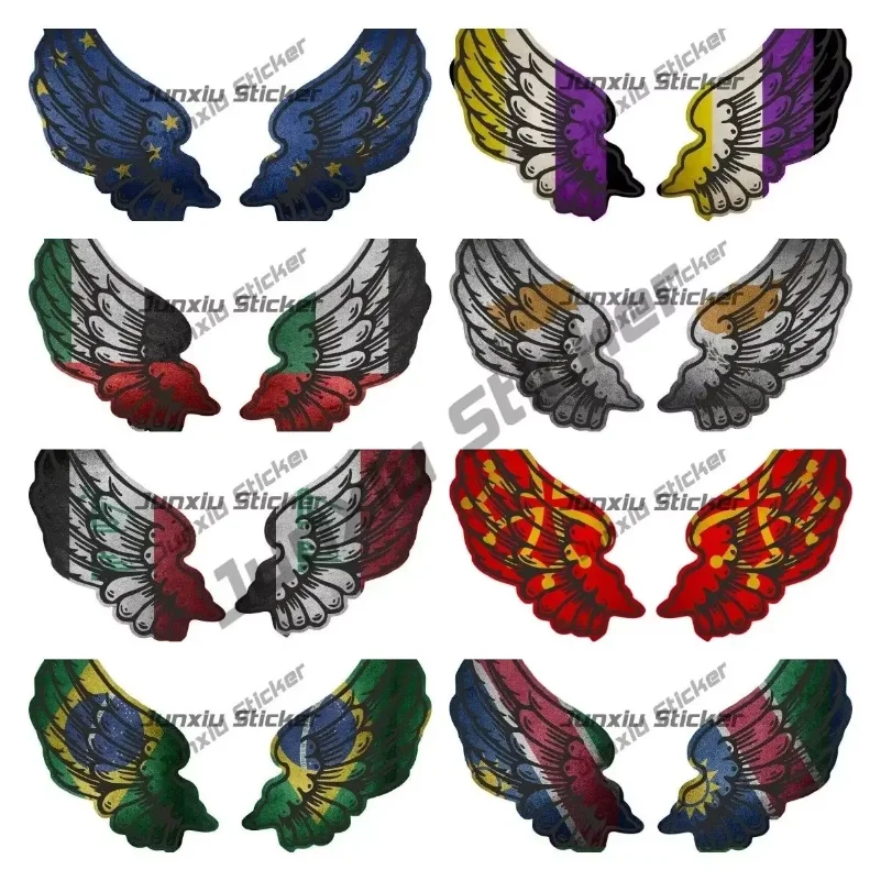 

Country Wings Sticker Flag Country Wings Biker Motorcycle Stickers for Car Truck Accessories Cupra Formentor Decals Accessories