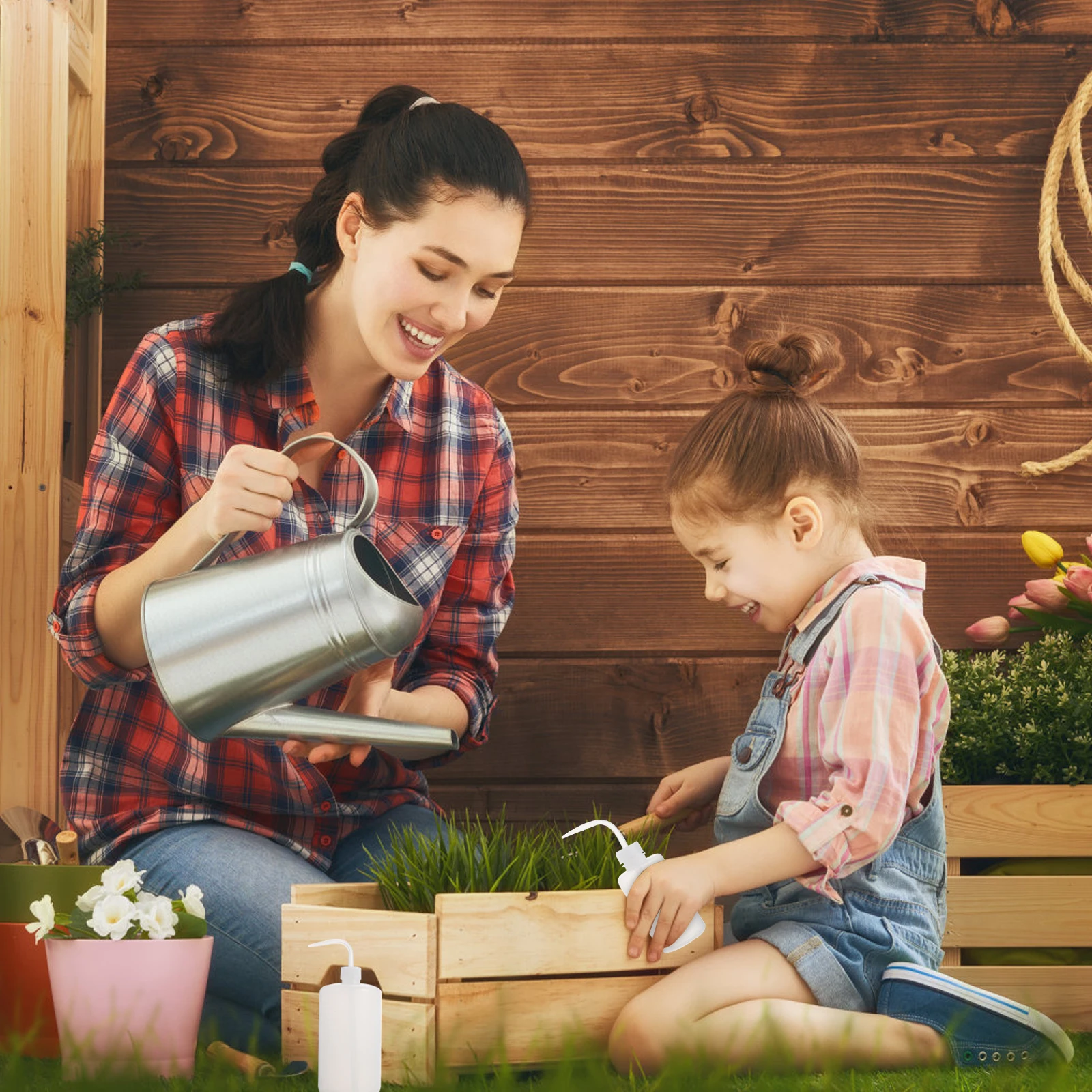 

6 Pcs Watering Can Squeeze Design Lightweight Garden Supply Indoor Outdoor Plants Multi Function Bottle Portable